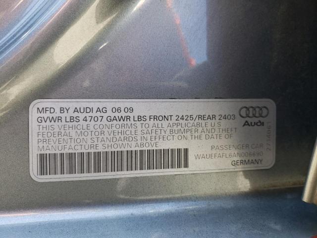 Photo 10 from auction – 2010 AUDI A4 PREMIUM with VIN WAUEFAFL6AN006690