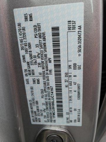 Photo 10 from auction – 2020 FORD ESCAPE SEL with VIN 1FMCU9H96LUC14167