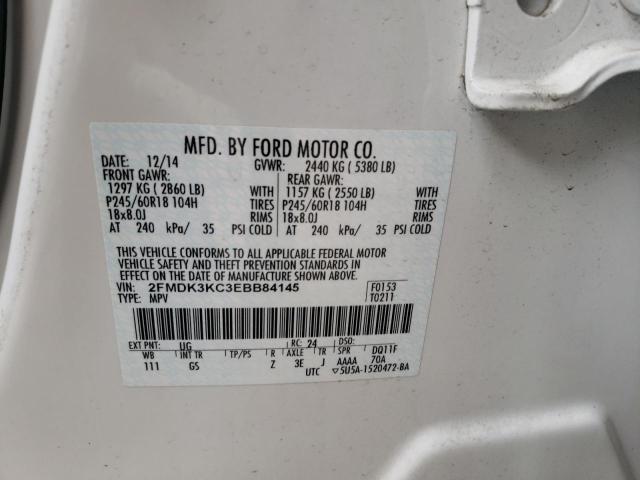 Photo 10 from auction – 2014 FORD EDGE LIMIT with VIN 2FMDK3KC3EBB84145