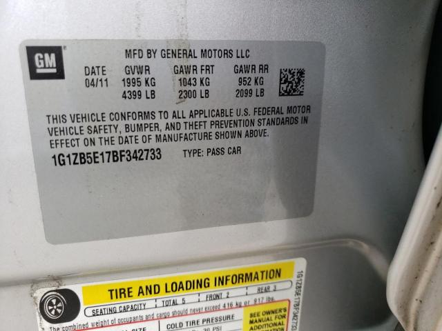 Photo 10 from auction – 2011 CHEVROLET MALIBU LS with VIN 1G1ZB5E17BF342733