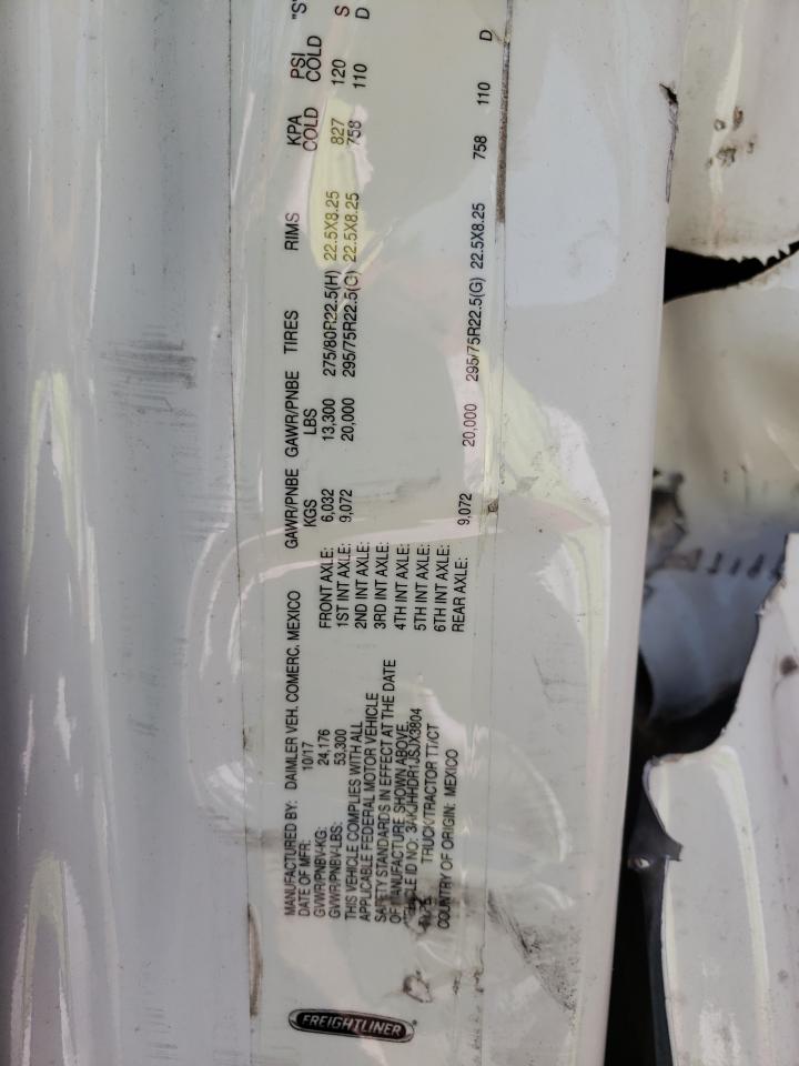 Photo 10 from auction – 2018 FREIGHTLINER CASCADIA 1 with VIN 3AKJHHDR1JSJX3804