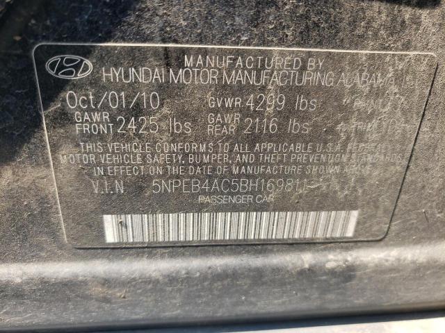Photo 10 from auction – 2011 HYUNDAI SONATA GLS with VIN 5NPEB4AC5BH169811