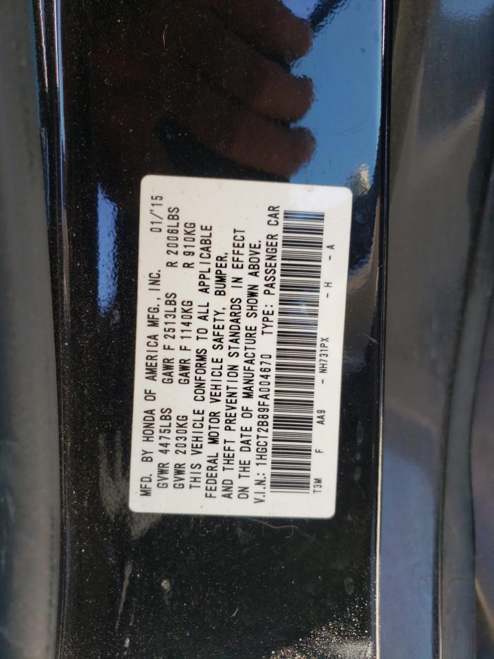 Photo 10 from auction – 2015 HONDA ACCORD EXL with VIN 1HGCT2B89FA004670
