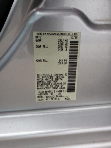 Photo 10 from auction – 2019 NISSAN ALTIMA S with VIN 1N4BL4BV5KC244878
