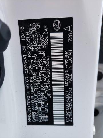 Photo 10 from auction – 2019 LEXUS UX 200 with VIN JTHY3JBH3K2002463