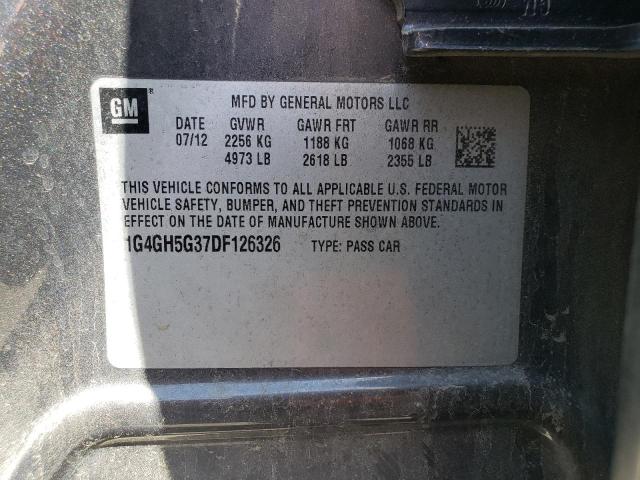 Photo 10 from auction – 2013 BUICK LACROSSE P with VIN 1G4GH5G37DF126326