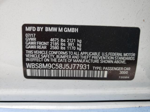 Photo 10 from auction – 2018 BMW M3 with VIN WBS8M9C58J5J77931