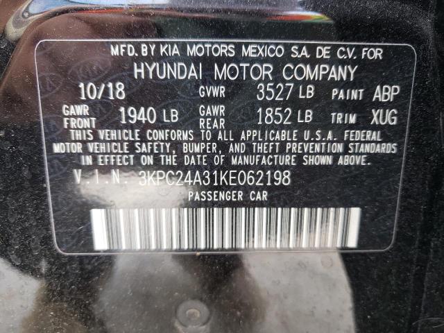 Photo 10 from auction – 2019 HYUNDAI ACCENT SE with VIN 3KPC24A31KE062198
