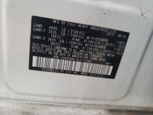 Photo 10 from auction – 2016 SUBARU OUTBACK 2. with VIN 4S4BSBNC3G3215586
