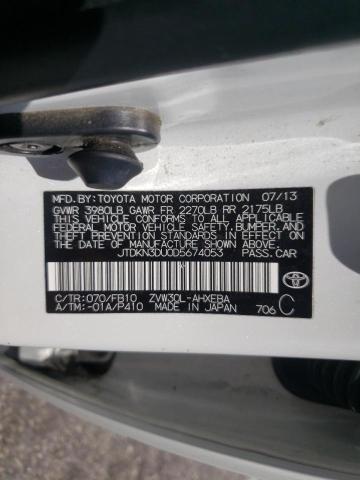 Photo 10 from auction – 2013 TOYOTA PRIUS with VIN JTDKN3DU0D5674053