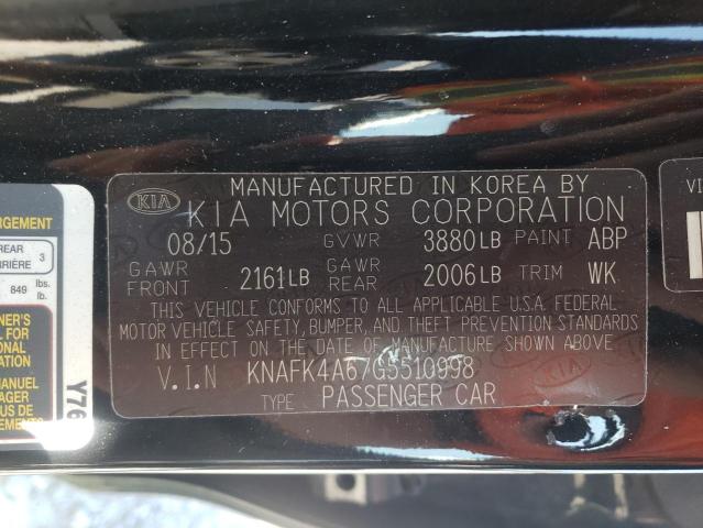 Photo 10 from auction – 2016 KIA FORTE LX with VIN KNAFK4A67G5510998