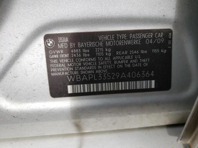 Photo 10 from auction – 2009 BMW 335 XI with VIN WBAPL33529A406364