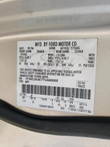 Photo 10 from auction – 2007 FORD EXPLORER X with VIN 1FMEU63E77UA60005