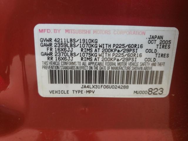 Photo 10 from auction – 2006 MITSUBISHI OUTLANDER with VIN JA4LX31F06U024288