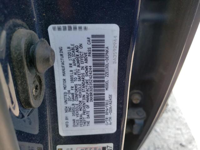 Photo 10 from auction – 2005 TOYOTA COROLLA CE with VIN 1NXBR32E35Z424244