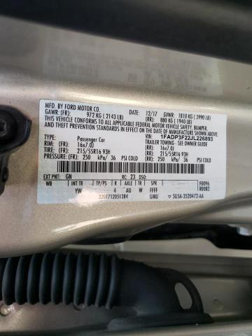 Photo 10 from auction – 2018 FORD FOCUS SE with VIN 1FADP3F22JL226893