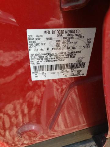 Photo 10 from auction – 2010 FORD EDGE SE with VIN 2FMDK3GC8ABB76092