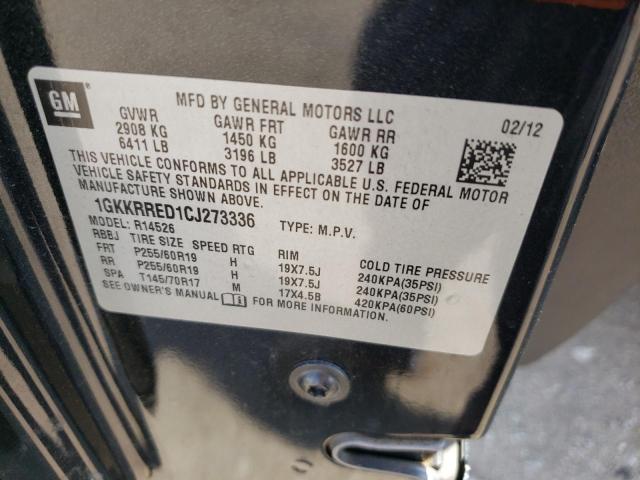Photo 10 from auction – 2012 GMC ACADIA SLT with VIN 1GKKRRED1CJ273336