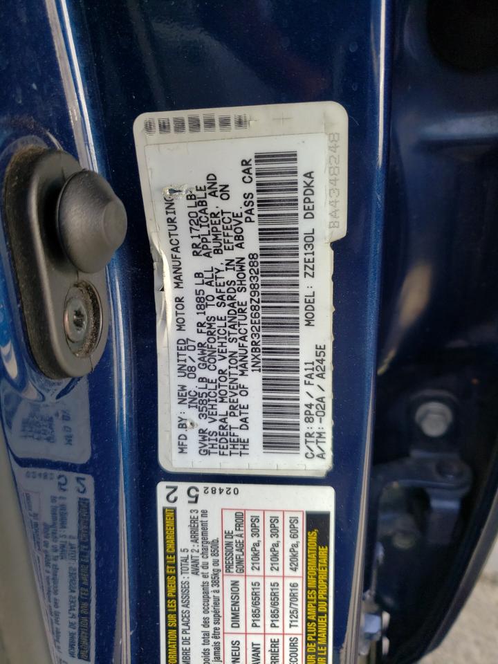 Photo 11 from auction – 2008 TOYOTA COROLLA with VIN 1NXBR32E68Z983288
