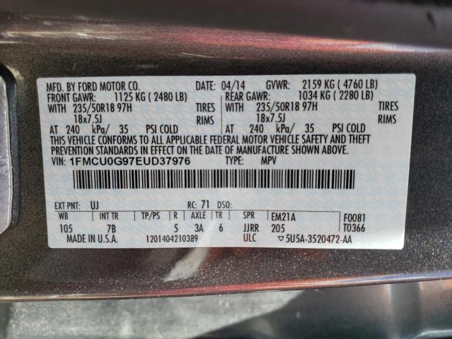 Photo 10 from auction – 2014 FORD ESCAPE SE with VIN 1FMCU0G97EUD37976
