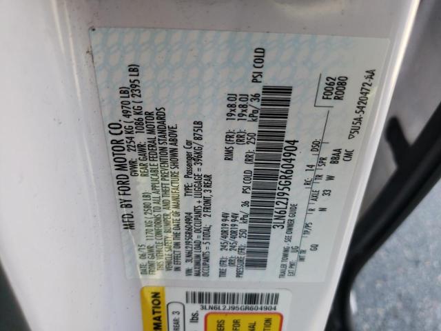 Photo 10 from auction – 2016 LINCOLN MKZ with VIN 3LN6L2J95GR604904