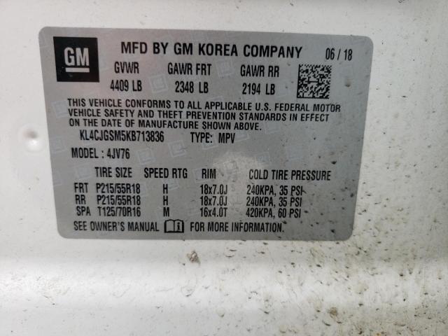 Photo 10 from auction – 2019 BUICK ENCORE ESS with VIN KL4CJGSM5KB713836