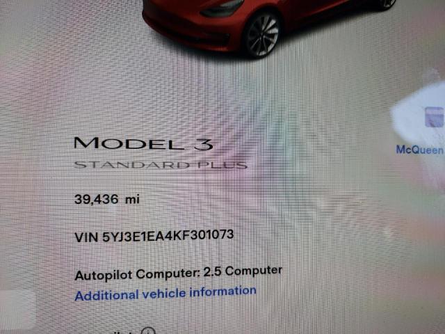 Photo 8 from auction – 2019 TESLA MODEL 3 with VIN 5YJ3E1EA4KF301073