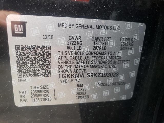 Photo 10 from auction – 2019 GMC ACADIA ALL with VIN 1GKKNVLS9KZ193028