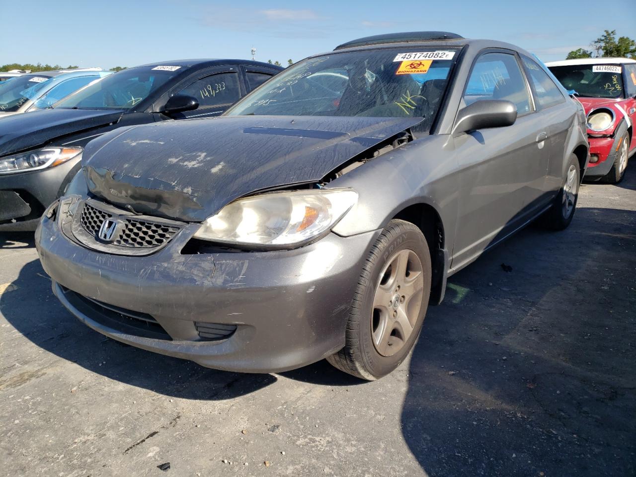 Photo 2 from auction – 2004 HONDA CIVIC EX with VIN 1HGEM22904L045995