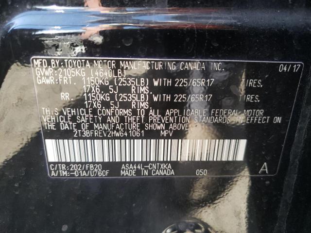 Photo 10 from auction – 2017 TOYOTA RAV4 LE with VIN 2T3BFREV2HW641061