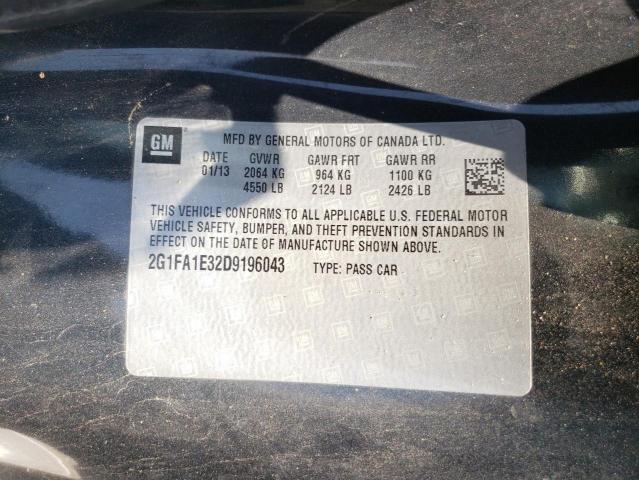 Photo 10 from auction – 2013 CHEVROLET CAMARO LS with VIN 2G1FA1E32D9196043