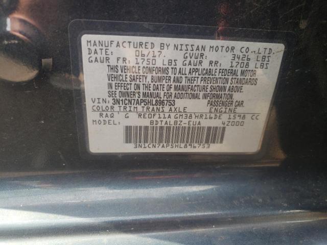 Photo 10 from auction – 2017 NISSAN VERSA S with VIN 3N1CN7AP5HL896753