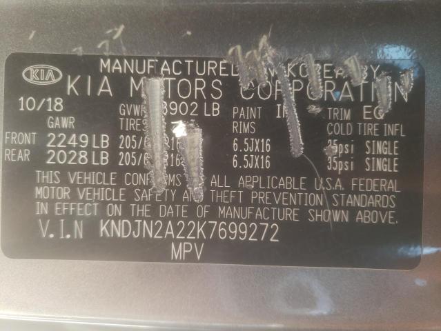 Photo 10 from auction – 2019 KIA SOUL with VIN KNDJN2A22K7699272