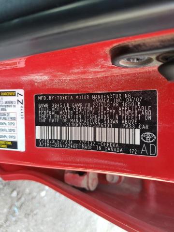 Photo 10 from auction – 2007 TOYOTA COROLLA MA with VIN 2T1KR32E57C676131