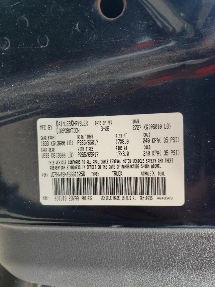 Photo 10 from auction – 2006 DODGE DAKOTA QUA with VIN 1D7HW48N46S611256