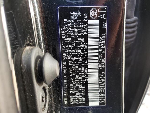 Photo 10 from auction – 2018 TOYOTA COROLLA L with VIN 2T1BURHE6JC119082