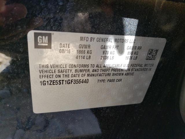 Photo 10 from auction – 2016 CHEVROLET MALIBU LT with VIN 1G1ZE5ST1GF356440