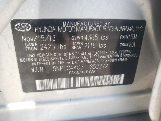 Photo 10 from auction – 2014 HYUNDAI SONATA with VIN 5NPEC4AC7EH852272