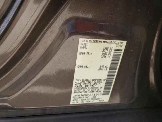 Photo 10 from auction – 2014 NISSAN ALTIMA 2.5 with VIN 1N4AL3AP5EC278915