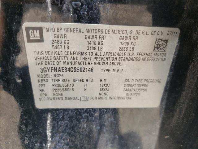 Photo 10 from auction – 2012 CADILLAC SRX LUXURY with VIN 3GYFNAE34CS502148