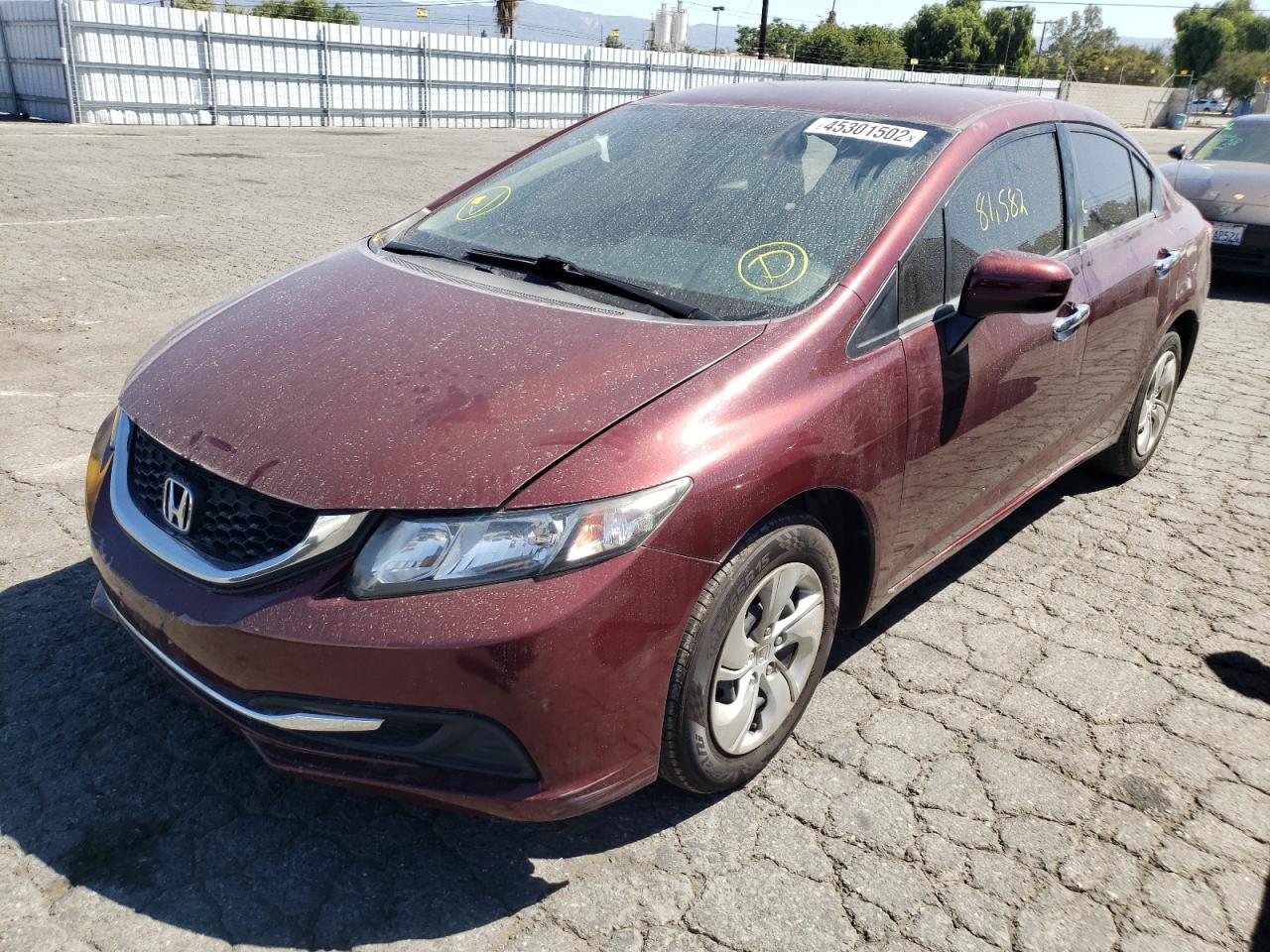 Photo 2 from auction – 2015 HONDA CIVIC LX with VIN 2HGFB2F50FH539369