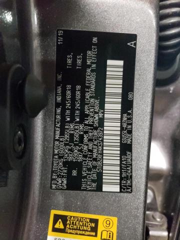Photo 10 from auction – 2019 TOYOTA HIGHLANDER with VIN 5TDBZRFH4KS743972