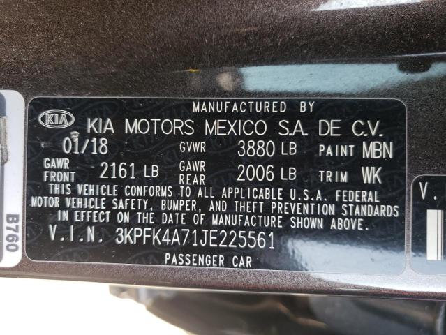 Photo 10 from auction – 2018 KIA FORTE LX with VIN 3KPFK4A71JE225561