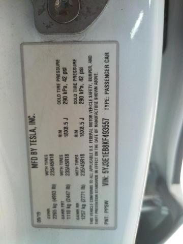 Photo 10 from auction – 2019 TESLA MODEL 3 with VIN 5YJ3E1EB8KF493557