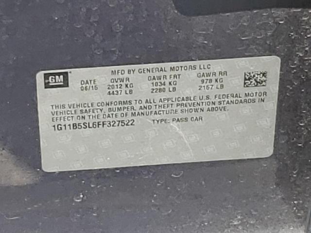 Photo 10 from auction – 2015 CHEVROLET MALIBU LS with VIN 1G11B5SL6FF327522