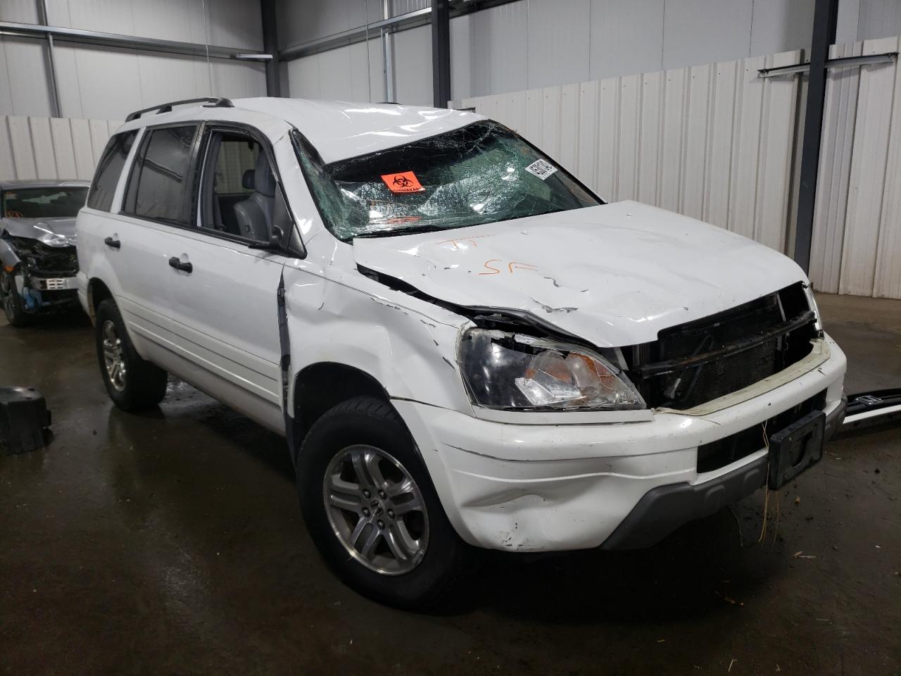 HONDA PILOT EXL 2004 with VIN 2HKYF18674H506322 - Photo from auction