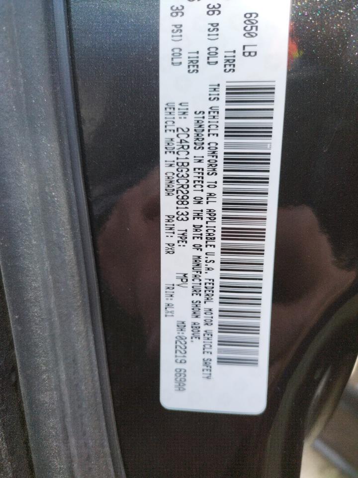 Photo 10 from auction – 2012 CHRYSLER TOWN & COU with VIN 2C4RC1BG3CR298133