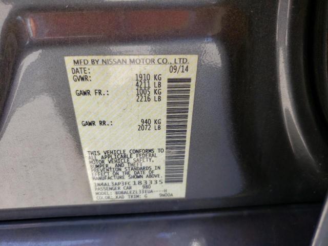 Photo 10 from auction – 2015 NISSAN ALTIMA 2.5 with VIN 1N4AL3AP3FC183335