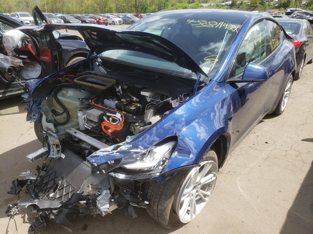 Foto 2 de la subasta – 2021 TESLA MODEL Y con VIN 5YJYGDEE2MF131156