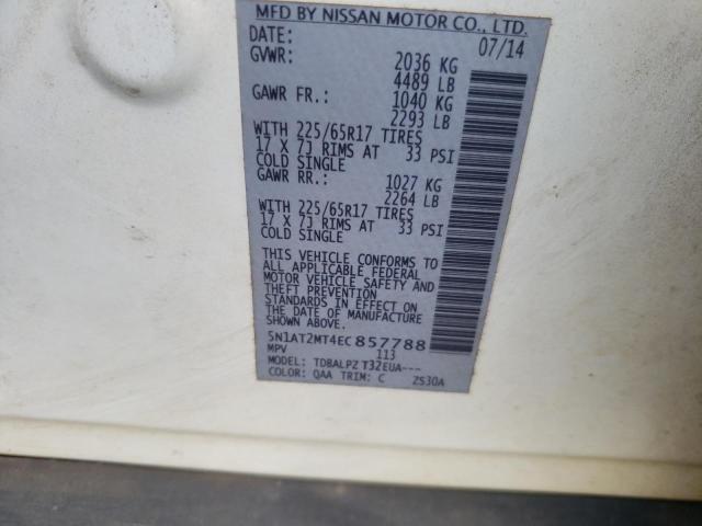 Photo 10 from auction – 2014 NISSAN ROGUE S with VIN 5N1AT2MT4EC857788